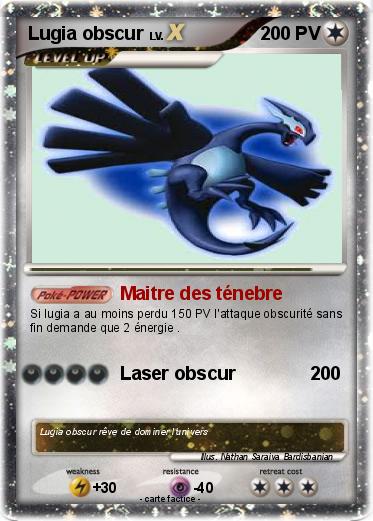 Pokemon Lugia obscur