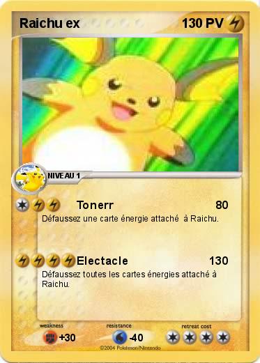 Pokemon Raichu ex
