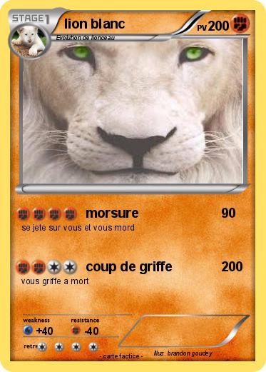 Pokemon lion blanc