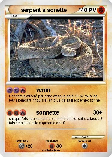 Pokemon serpent a sonette
