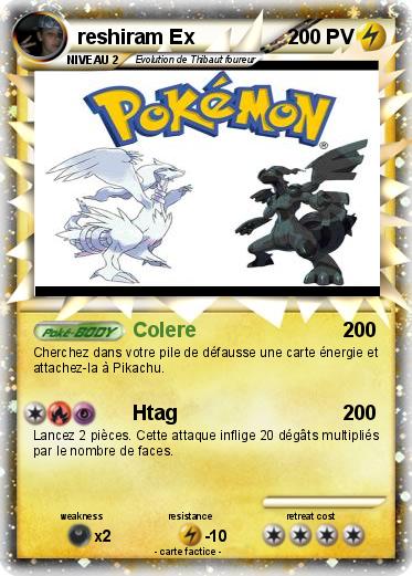 Pokemon reshiram Ex