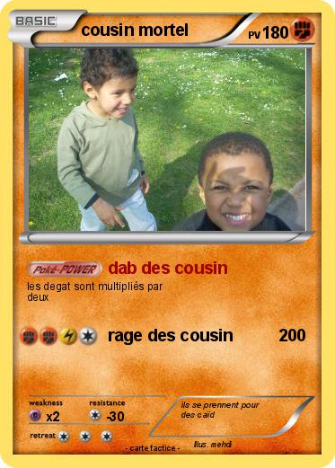 Pokemon cousin mortel