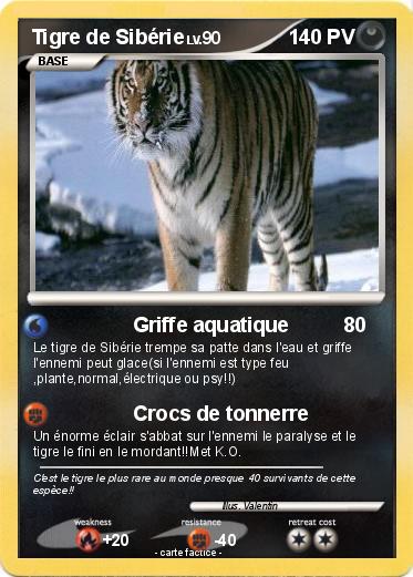 Pokemon Tigre de Sibérie