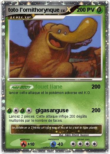 Pokemon toto l'ornithorynque