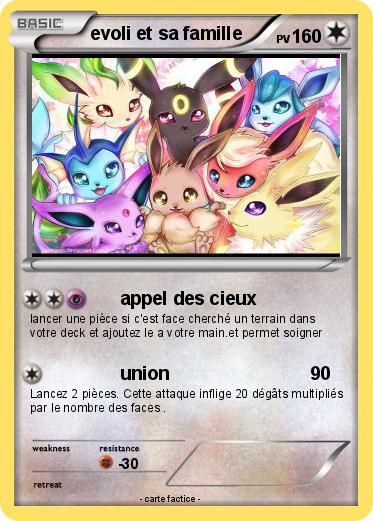 Pokemon evoli et sa famille