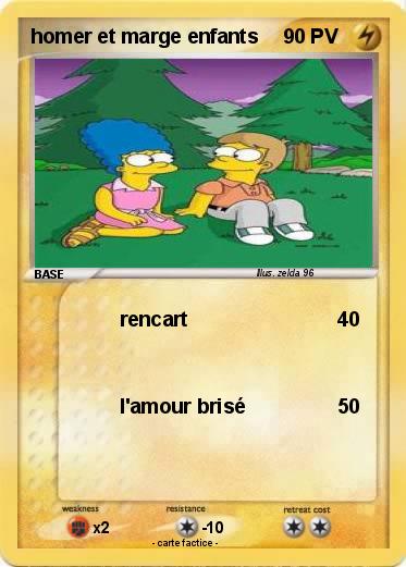 Pokemon homer et marge enfants