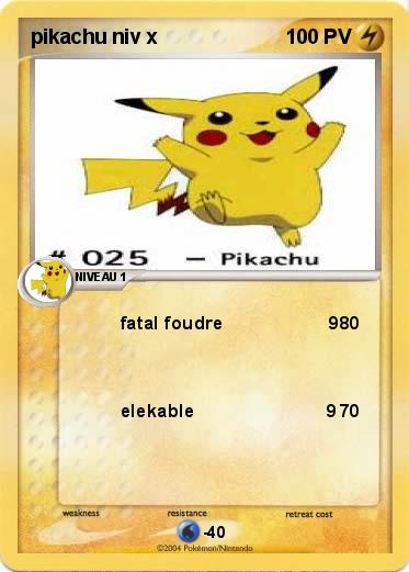 Pokemon pikachu niv x