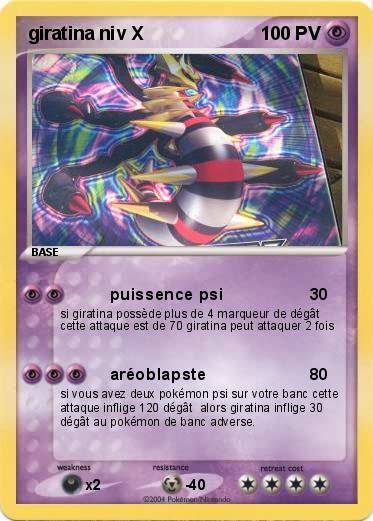 Pokemon giratina niv X