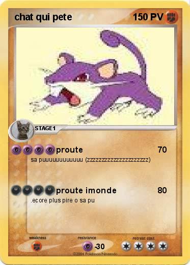 Pokemon chat qui pete