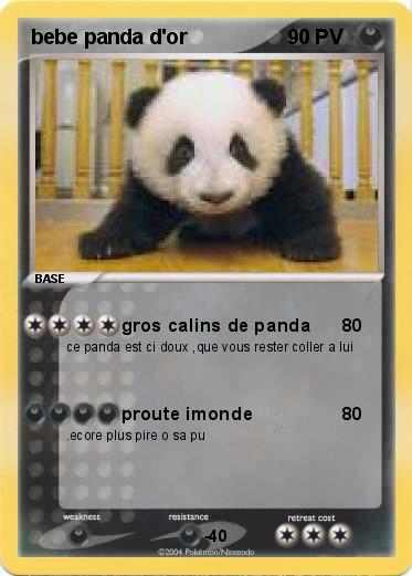 Pokemon bebe panda d'or