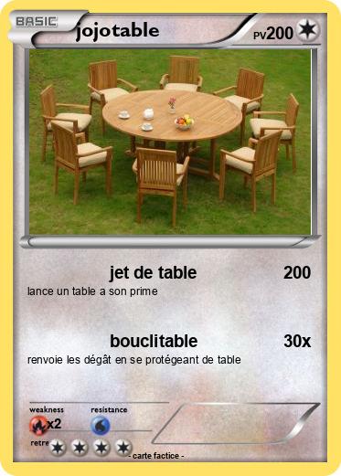 Pokemon jojotable