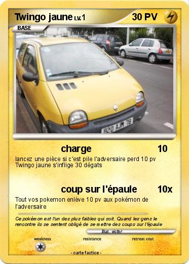 Pokemon Twingo jaune