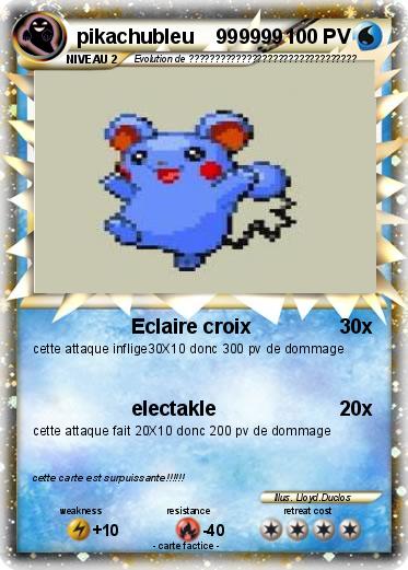 Pokemon pikachubleu    999999
