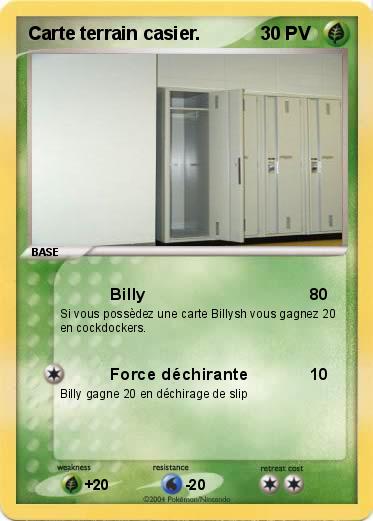 Pokemon Carte terrain casier.