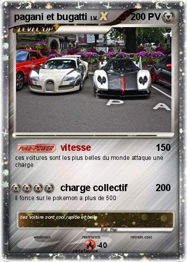 Pokemon pagani et bugatti