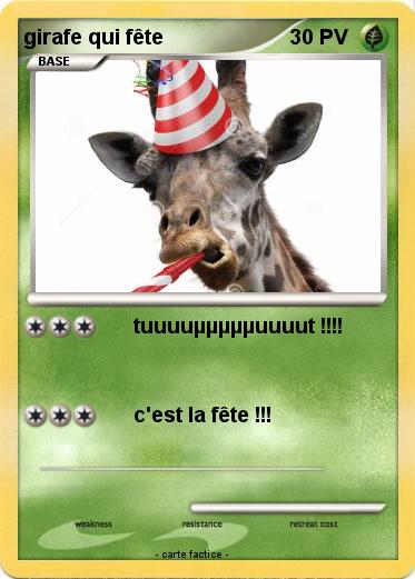 Pokemon girafe qui fête