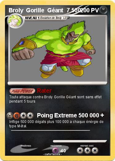 Pokemon Broly  Gorille  Géant  7 500