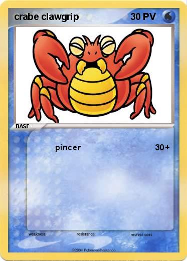 Pokemon crabe clawgrip 