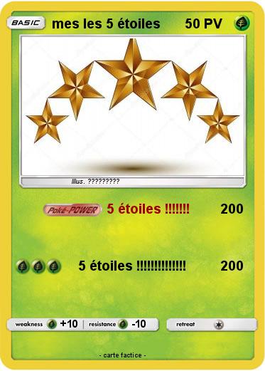 Pokemon mes les 5 étoiles