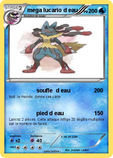 Pokemon mega lucario d eau
