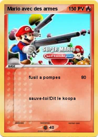 Pokemon Mario avec des armes