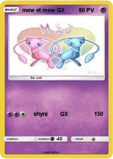Pokemon mew et mew GX                               2