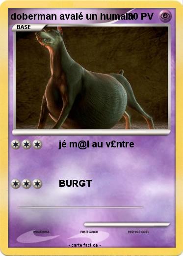 Pokemon doberman avalé un humain