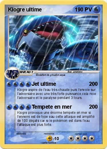 Pokemon Kiogre ultime