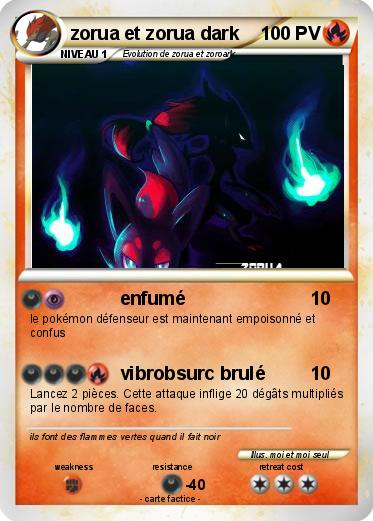 Pokemon zorua et zorua dark