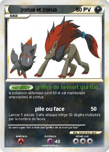 Pokemon zorua et zorua