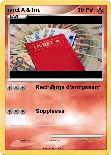 Pokemon livret A & fric