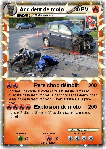 Pokemon Accident de moto