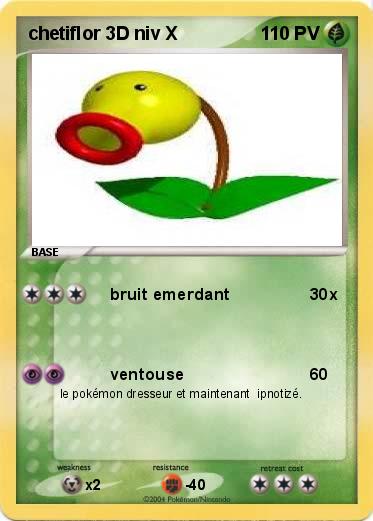 Pokemon chetiflor 3D niv X