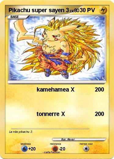 Pokemon Pikachu super sayen 3