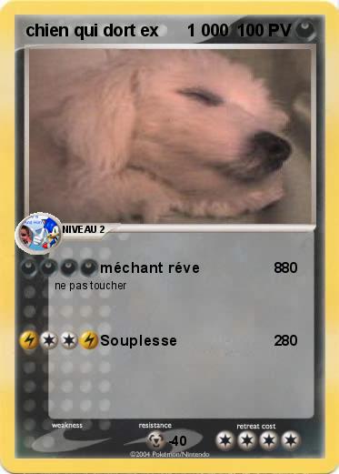 Pokemon chien qui dort ex      1 000