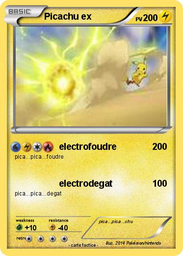 Pokemon Picachu ex