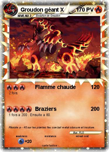 Pokemon Groudon géant X