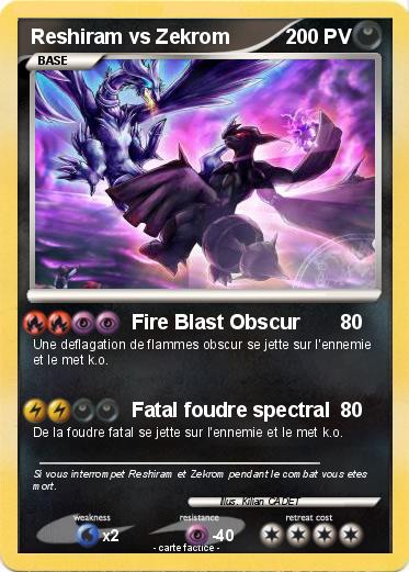 Pokemon Reshiram vs Zekrom