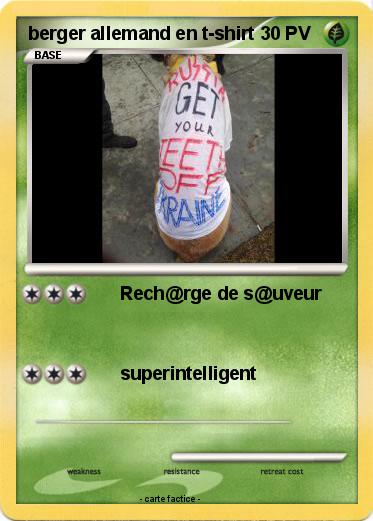 Pokemon berger allemand en t-shirt