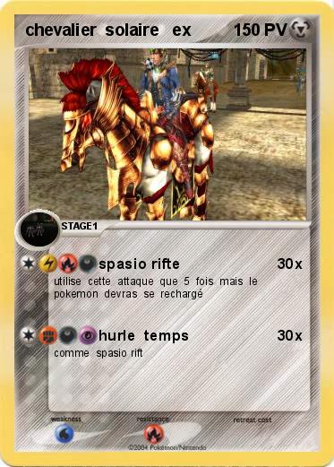 Pokemon chevalier  solaire   ex