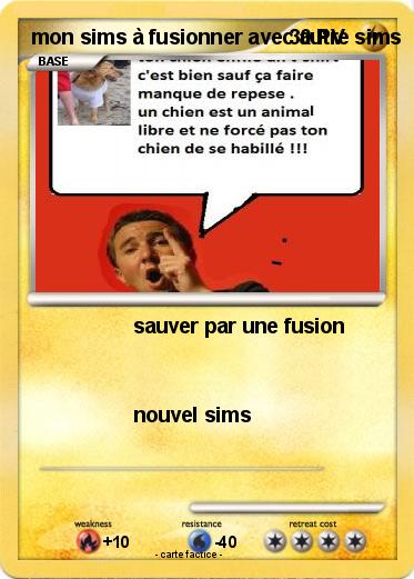 Pokemon mon sims à fusionner avec autre sims