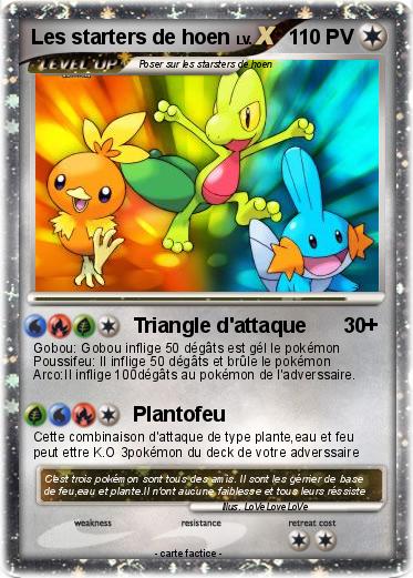 Pokemon Les starters de hoen