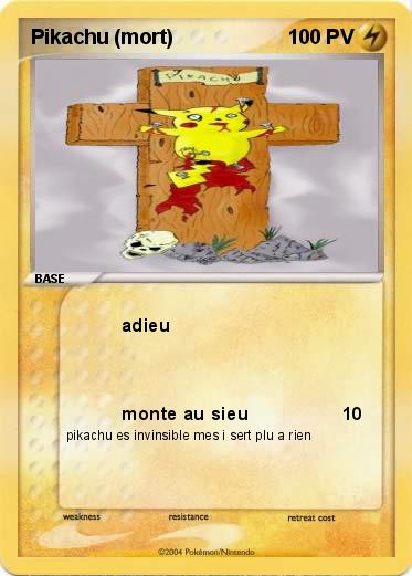 Pokemon Pikachu (mort)