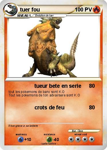 Pokemon tuer fou
