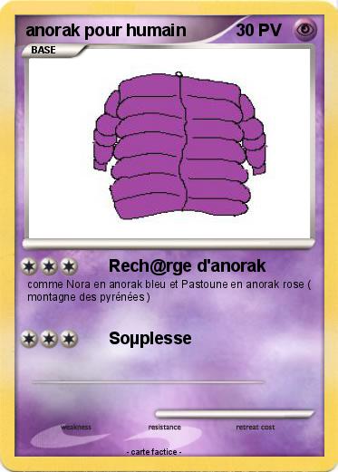 Pokemon anorak pour humain