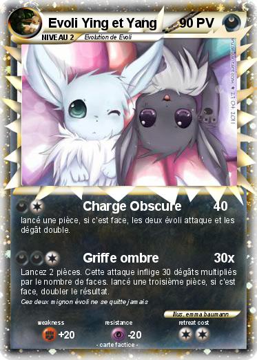 Pokemon Evoli Ying et Yang