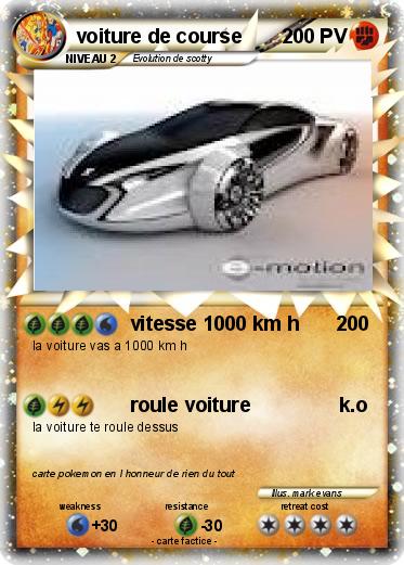 Pokemon voiture de course