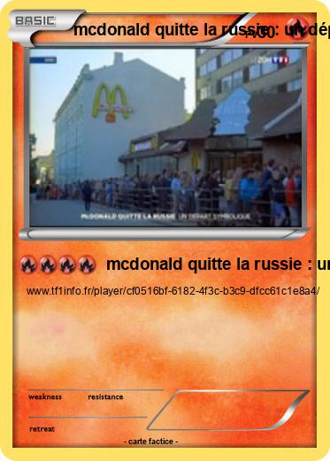 Pokemon mcdonald quitte la russie : un départ symbolique