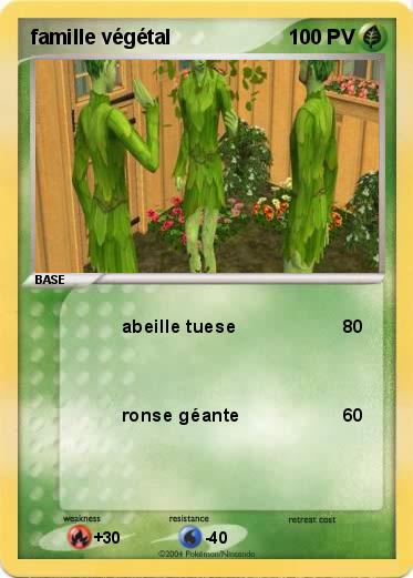 Pokemon famille végétal