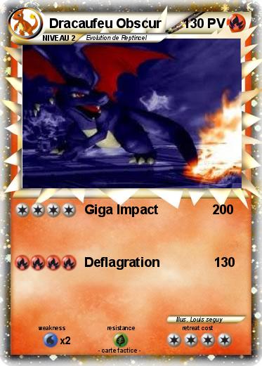 Pokemon Dracaufeu Obscur